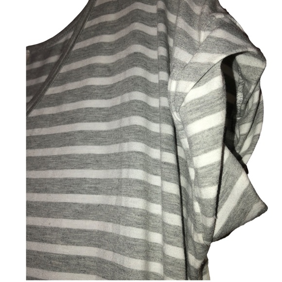 Vanilla Bay • Gray| White Striped Short Sleeve Pocket Dress - Picture 5 of 14